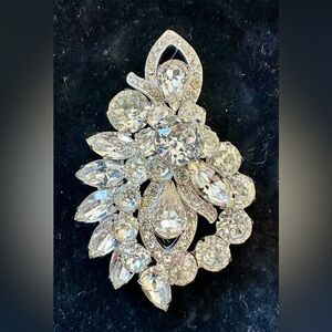 Eisenberg Ice Silver-tone Crystal Brooch
